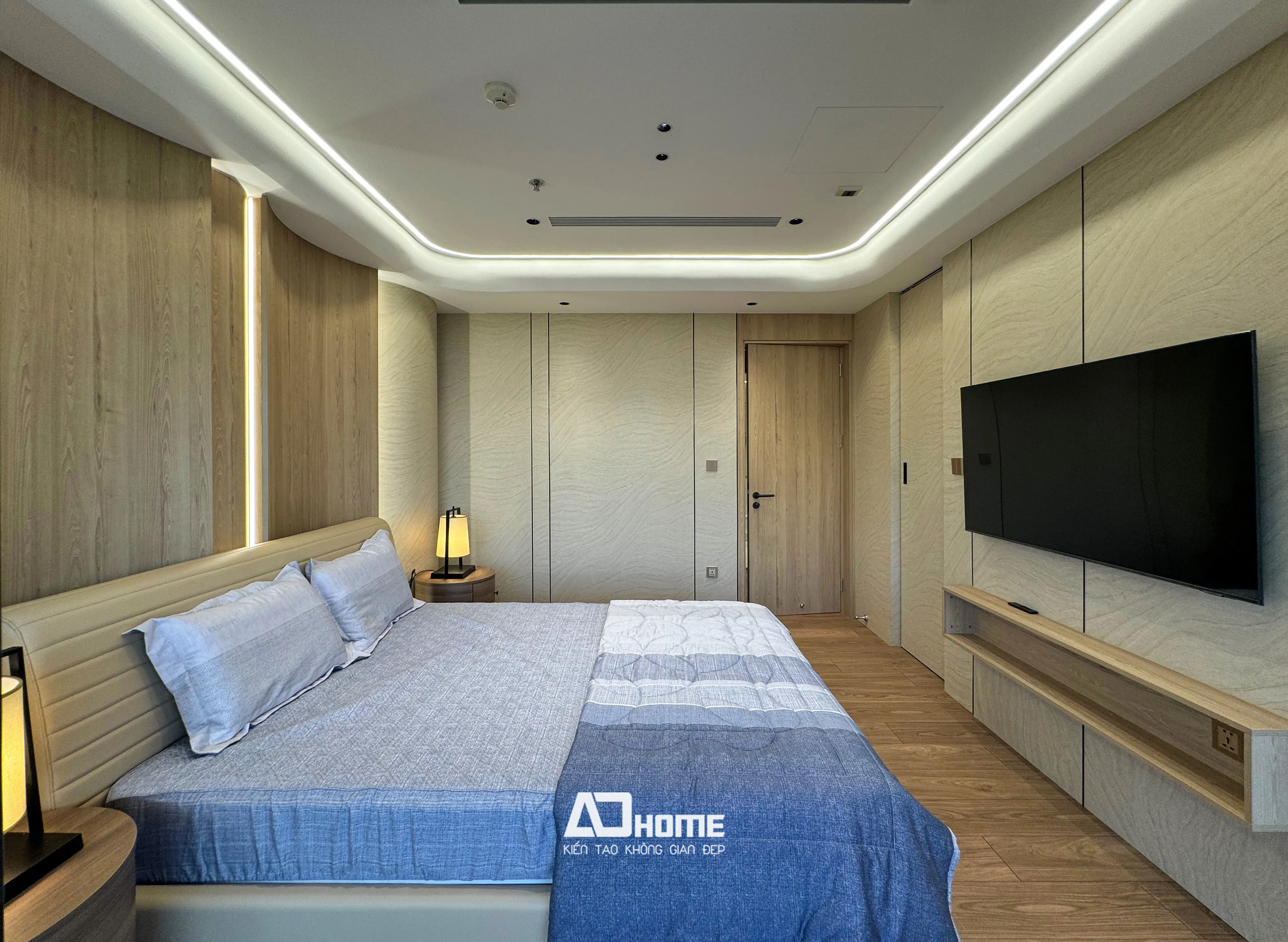 Hệ tủ kịch trần trong thi công nội thất Vinhomes giúp tối ưu không gian lưu trữ