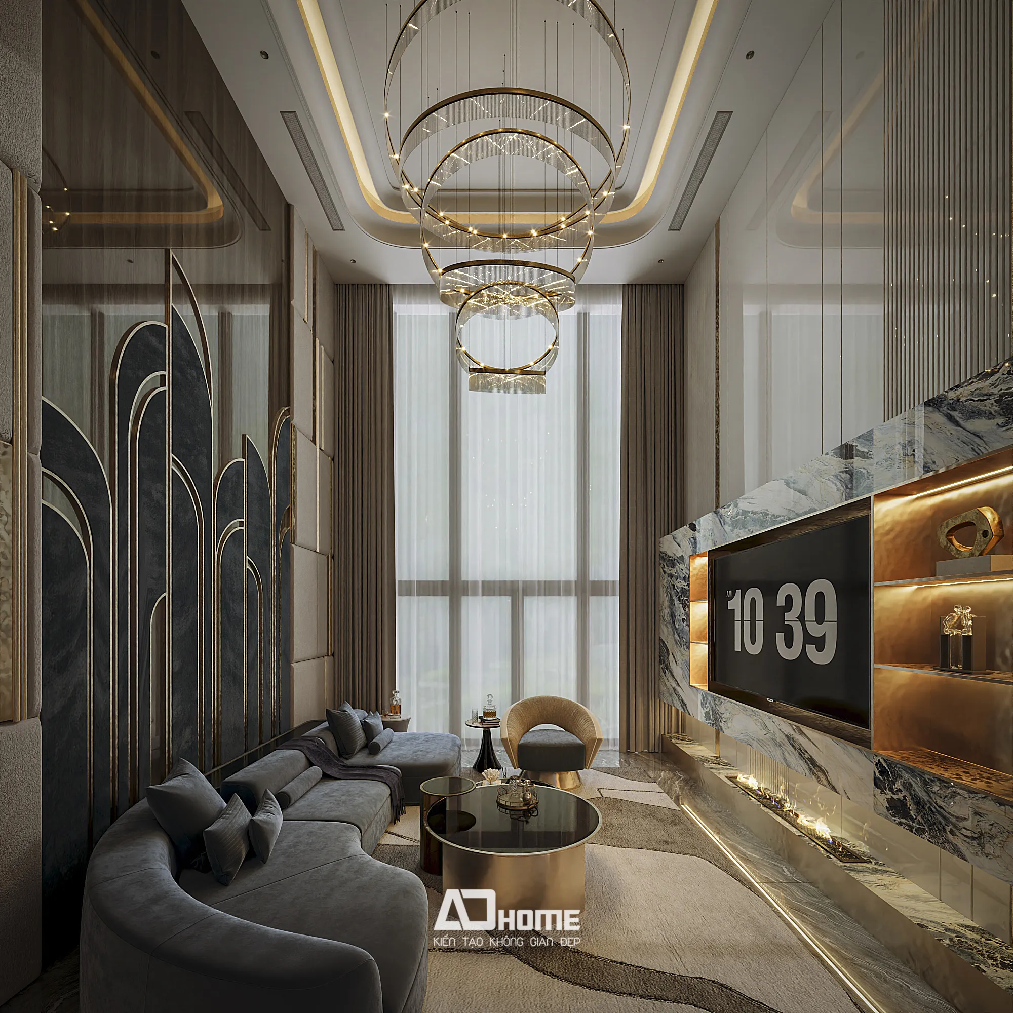 Biệt thự phong cách hiện đại sử dụng không gian mở và ánh sáng tự nhiên