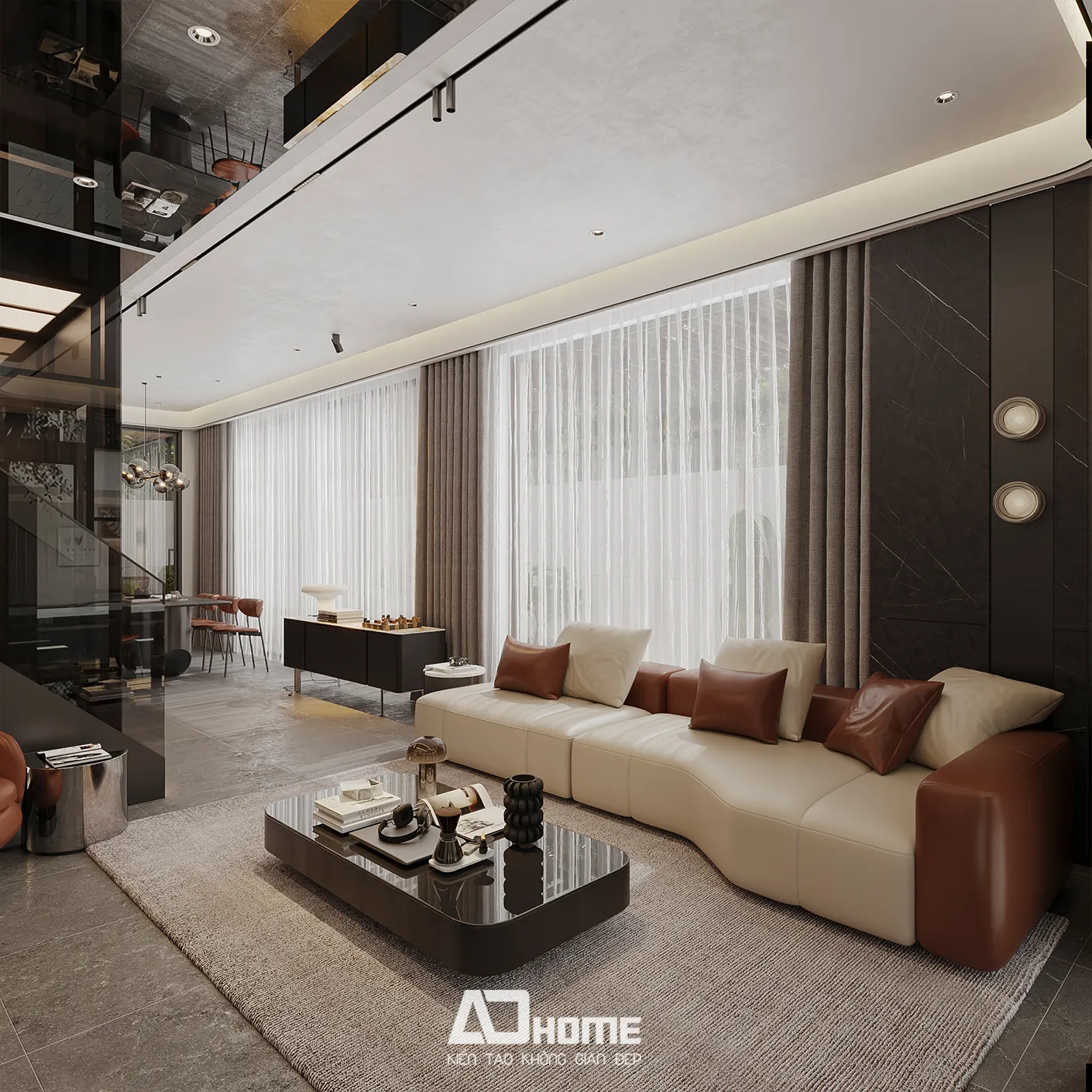 Mẫu thiết kế biệt thự đẹp với nội thất biệt thự hiện đại siêu sang