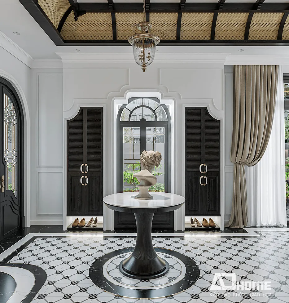 Gạch bông họa tiết trong thiết kế nội thất indochine đông dương