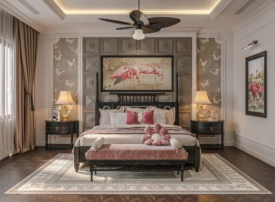 Không gian phong cách indochine hiện đại với đối lưu không khí tốt