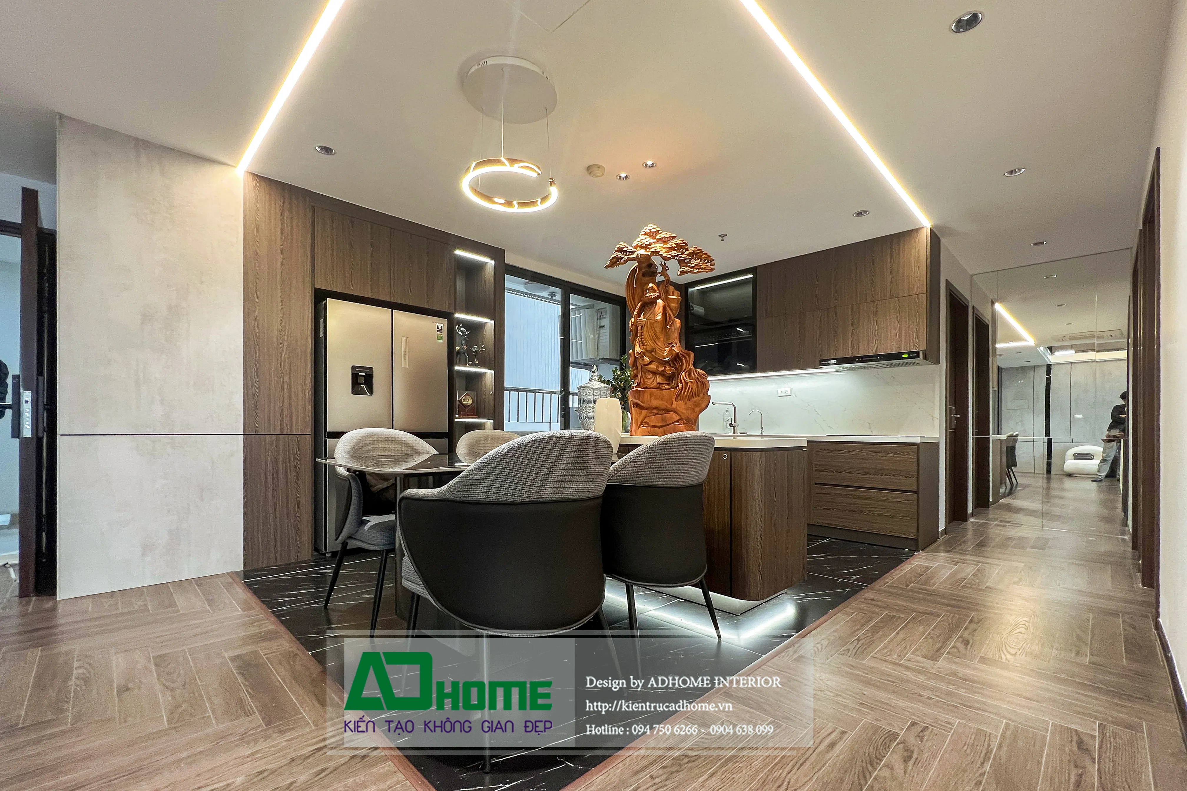 Thi công nội thất phòng bếp cho căn hộ chung cư phong cách Modern tinh tế 02