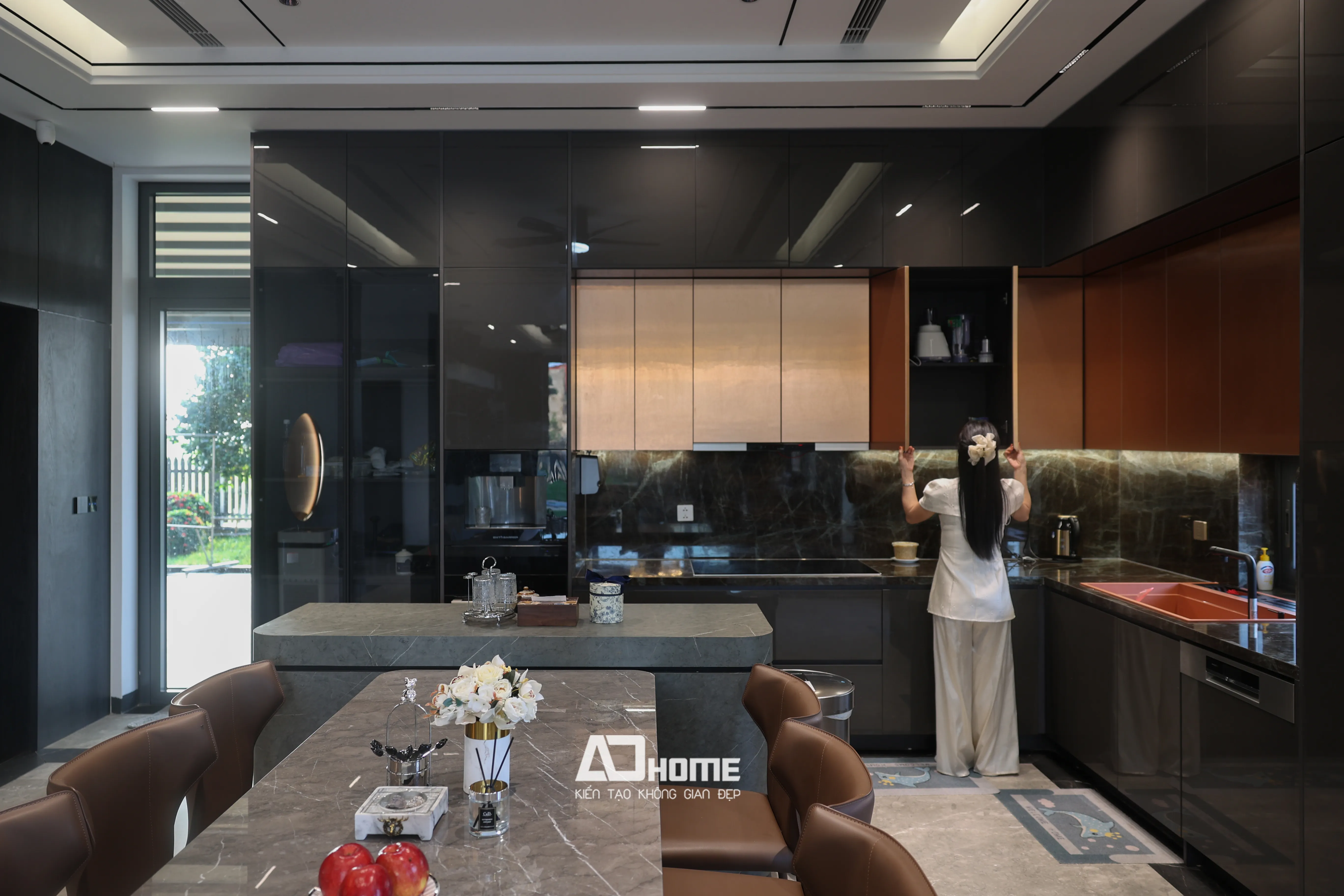 Thi công nội thất phòng bếp cho villa phong cách Modern 02