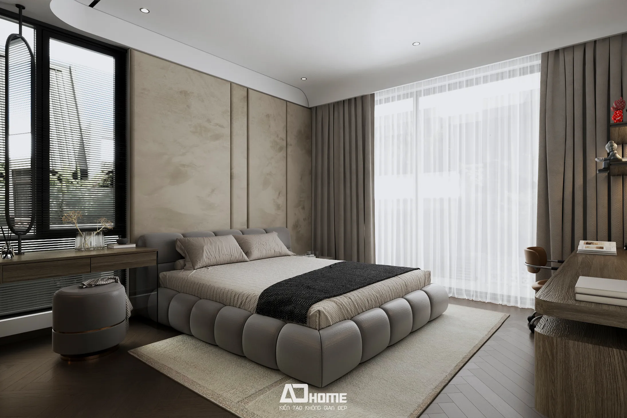 Mẫu thiết kế nội thất hiện đại ưu tiên các mảng khối phẳng