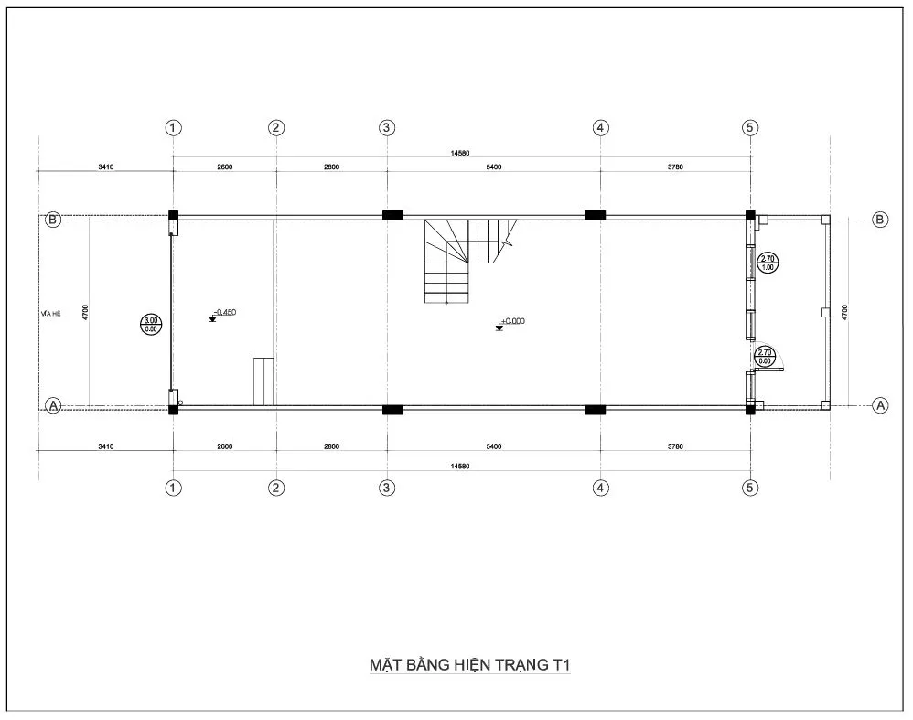 Mặt bằng hiện trạng liền kề Hinode Royal Park Hoài Đức
