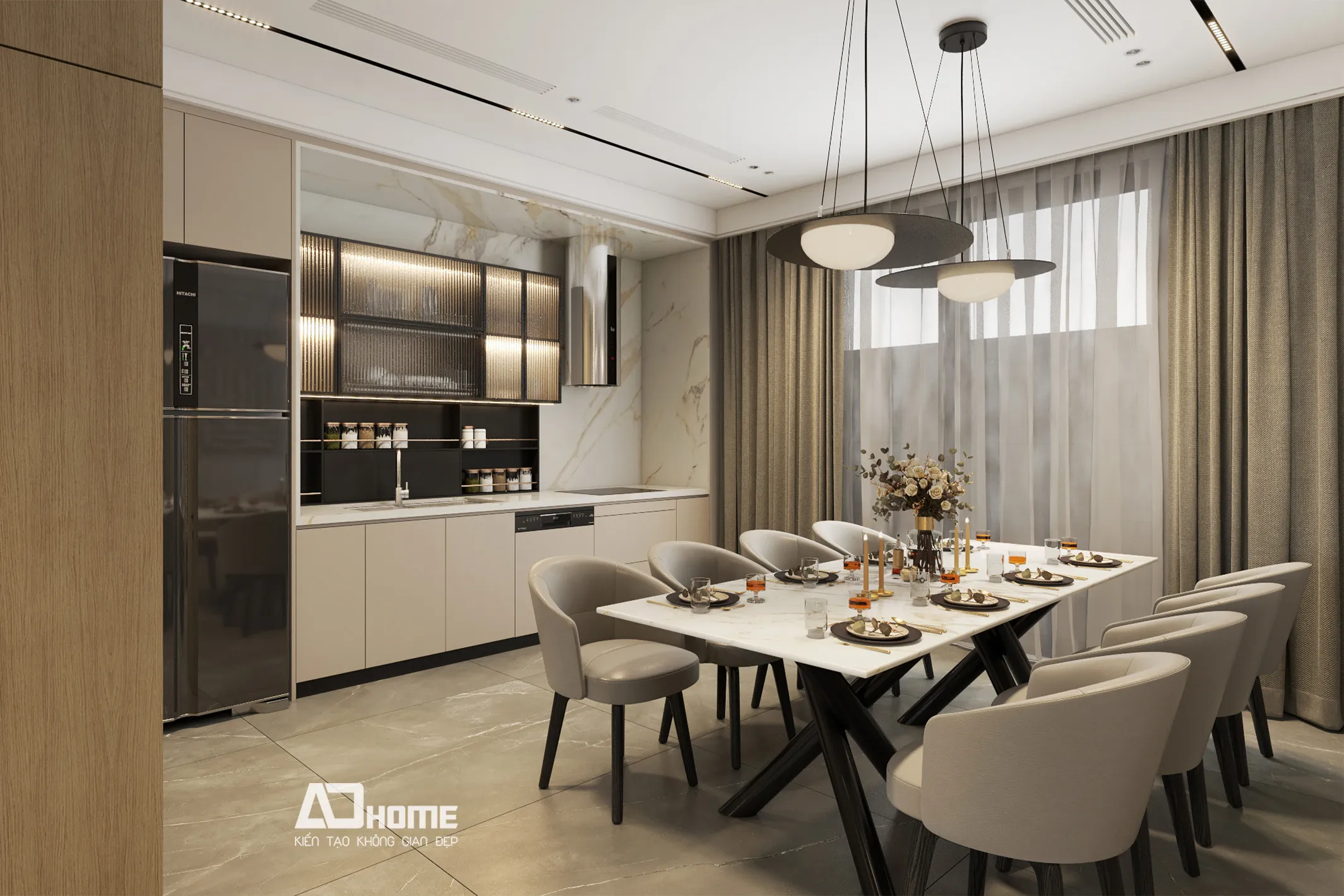  Thiết kế liền kề Vinhomes 60m2 phong cách hiện đại giúp không gian rộng thoáng