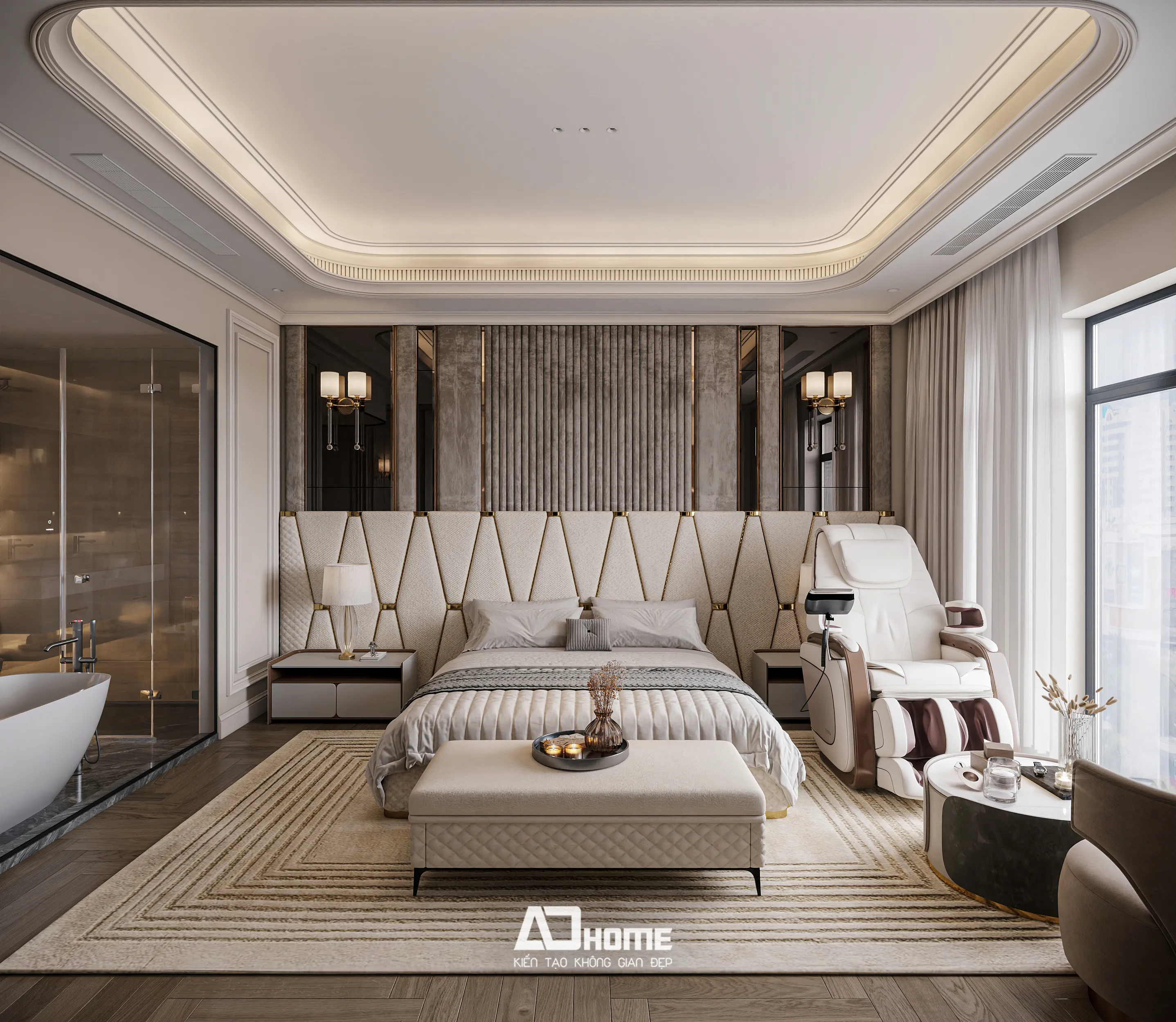 Thiết kế nội thất nhà liền kề Vinhomes Cổ Loa sang trọng với vật liệu đá và gỗ tự nhiên cao cấp