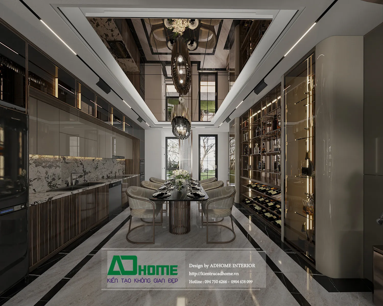 Phong cách hiện đại luxury với nội thất thông minh trong thiết kế nội thất biệt thự luxury