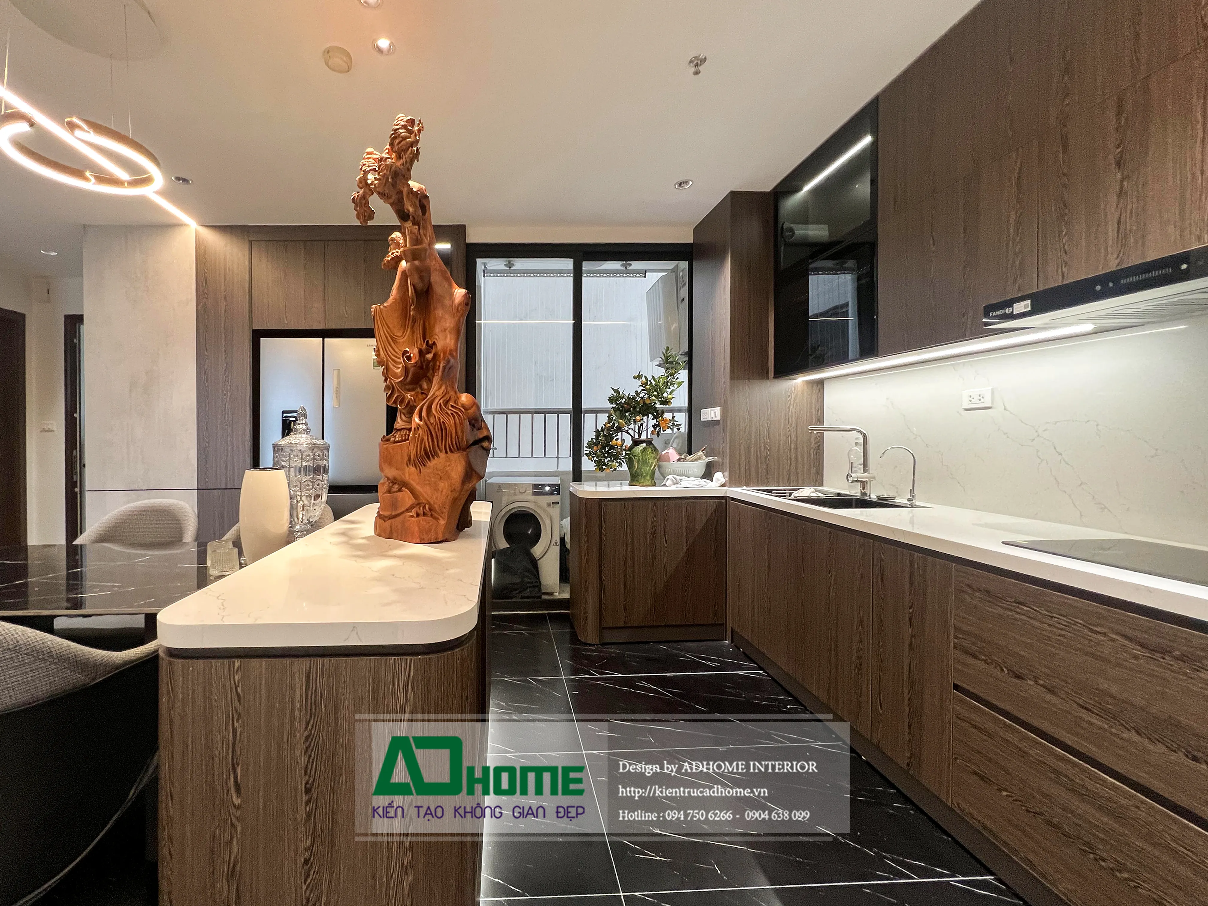 Thi công nội thất phòng bếp cho căn hộ chung cư phong cách Modern tinh tế 01