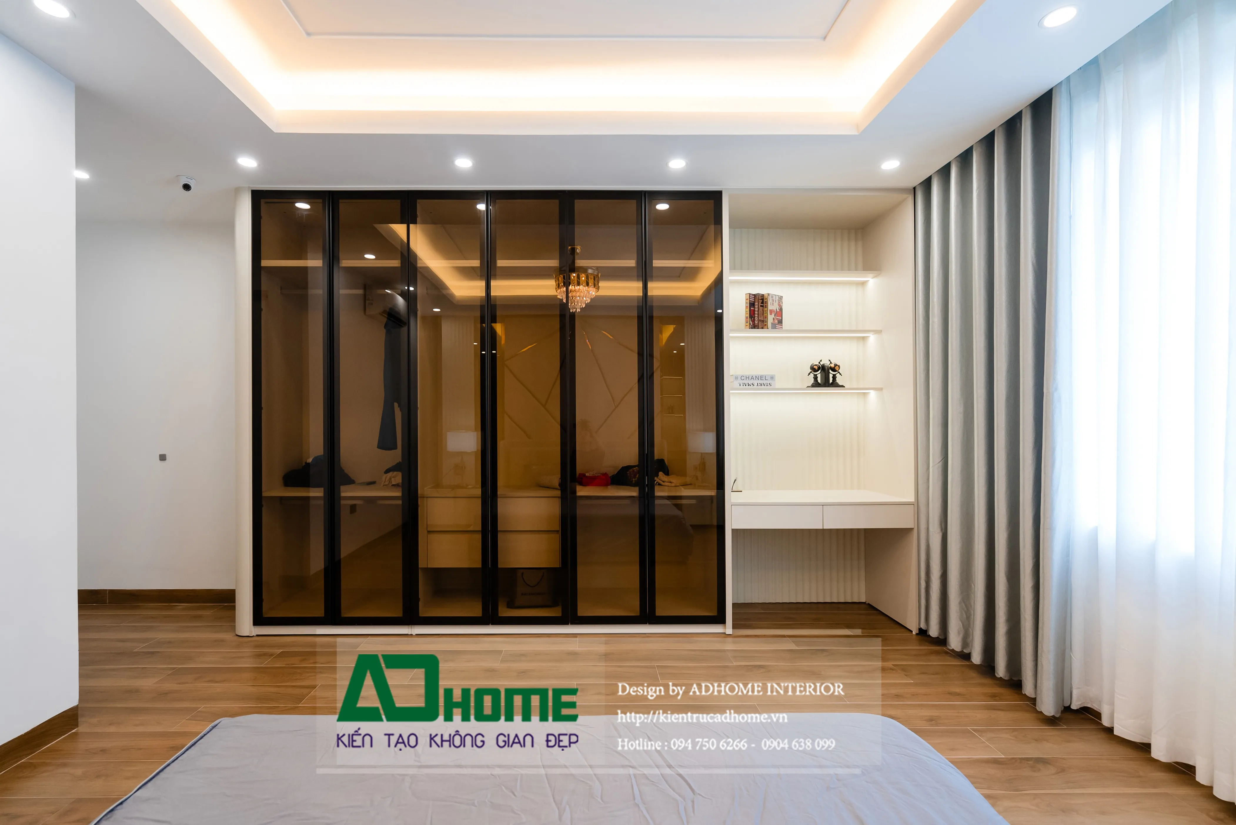 Thiết kế thi công hoàn thiện nội thất phòng ngủ cho biệt thự liền kề 02