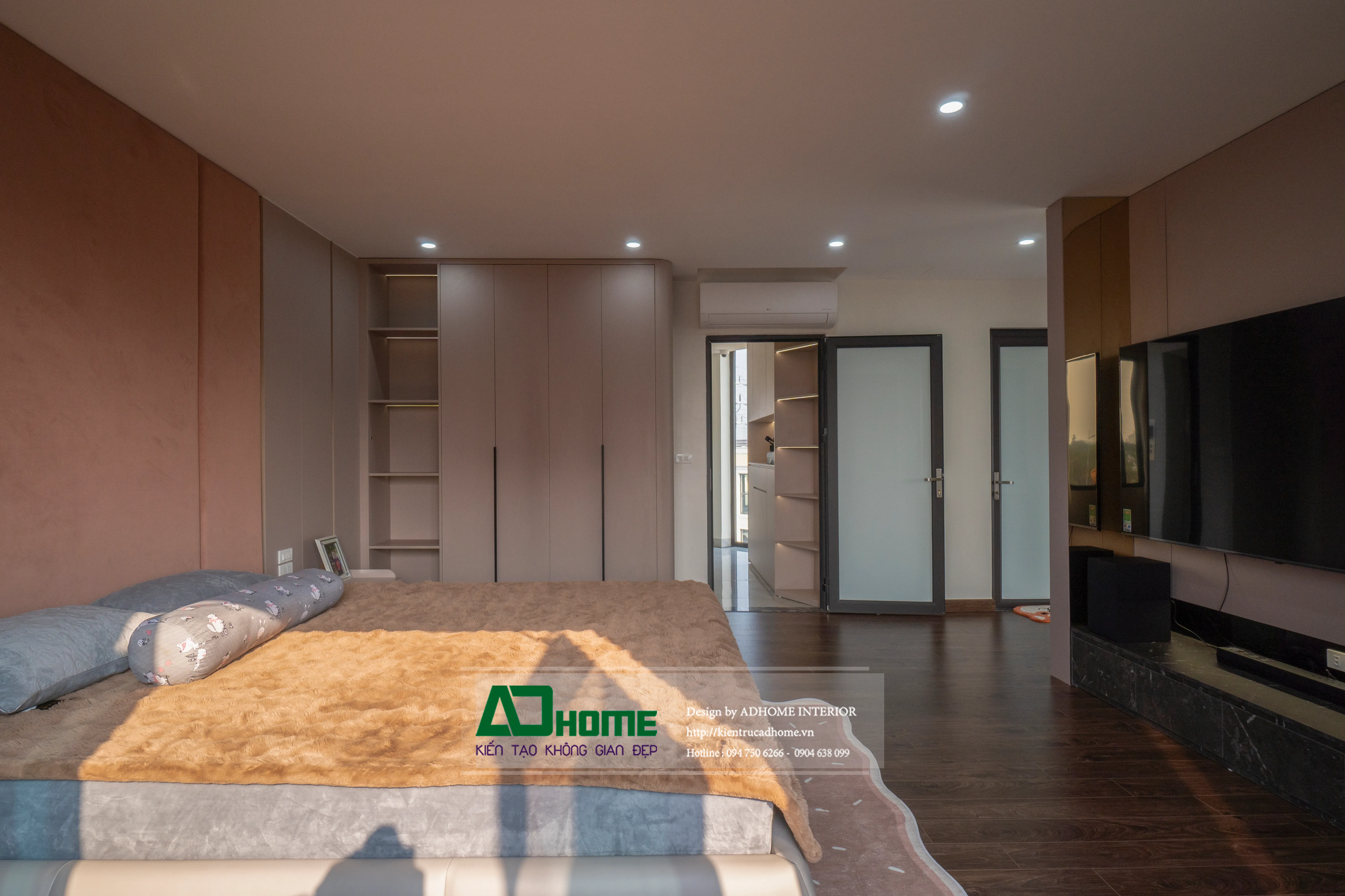 Thiết kế thi công hoàn thiện nội thất phòng ngủ cho nhà phố 01
