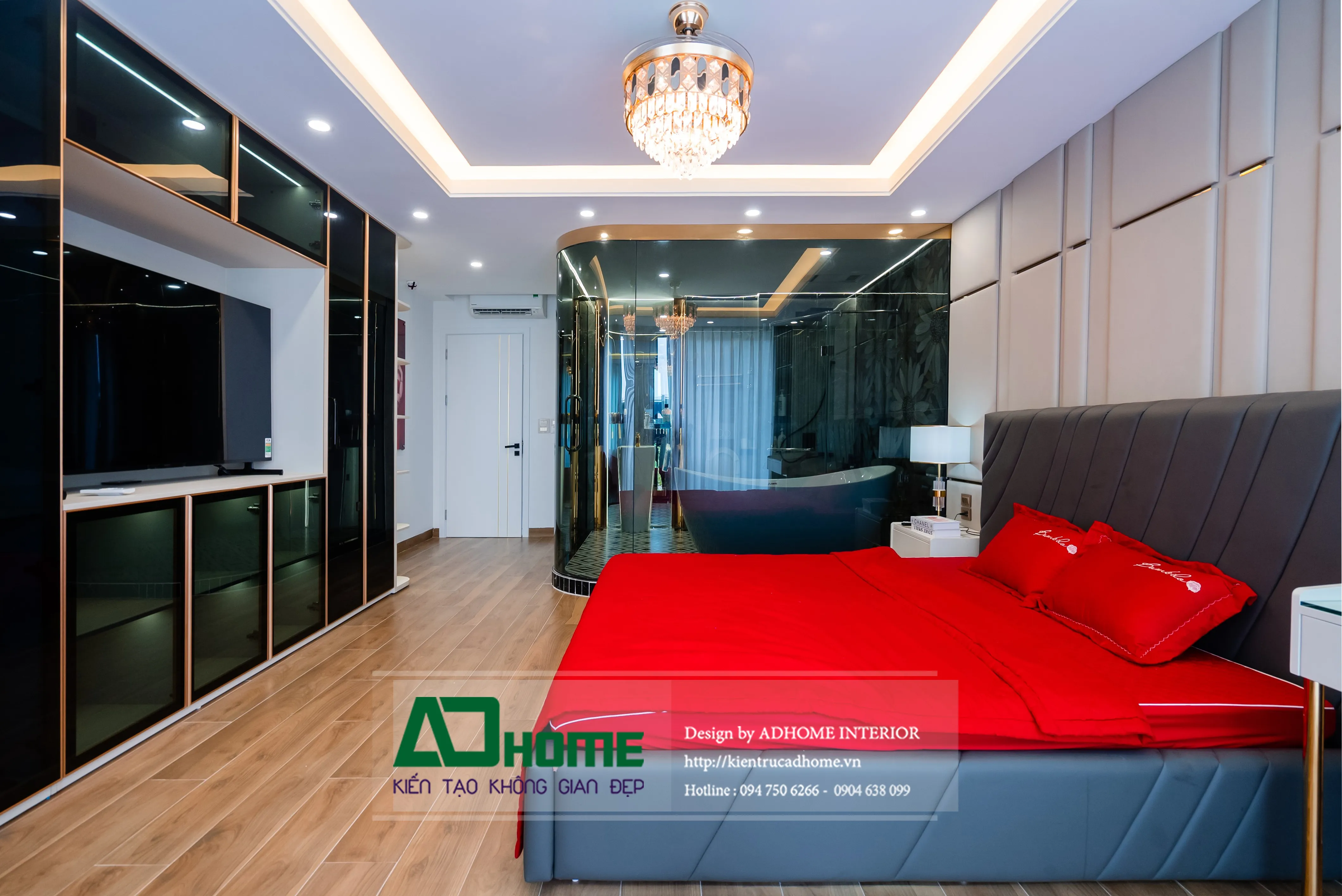 Thi công nội thất phòng ngủ Vinhomes đồng bộ phong cách kiến trúc tổng thể