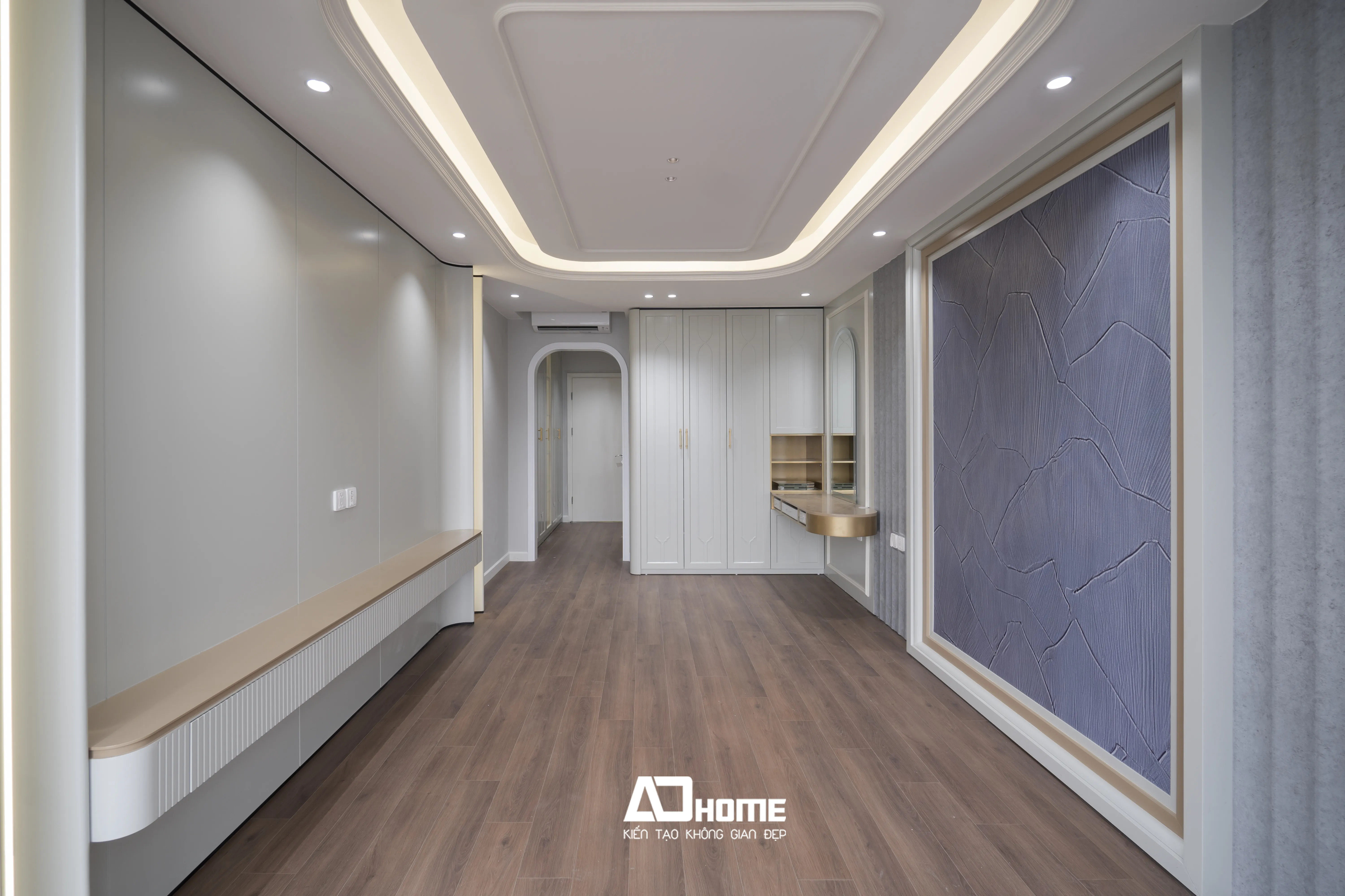 Thi công trần thạch cao và hệ điện nước căn hộ Vinhomes bởi ADHome