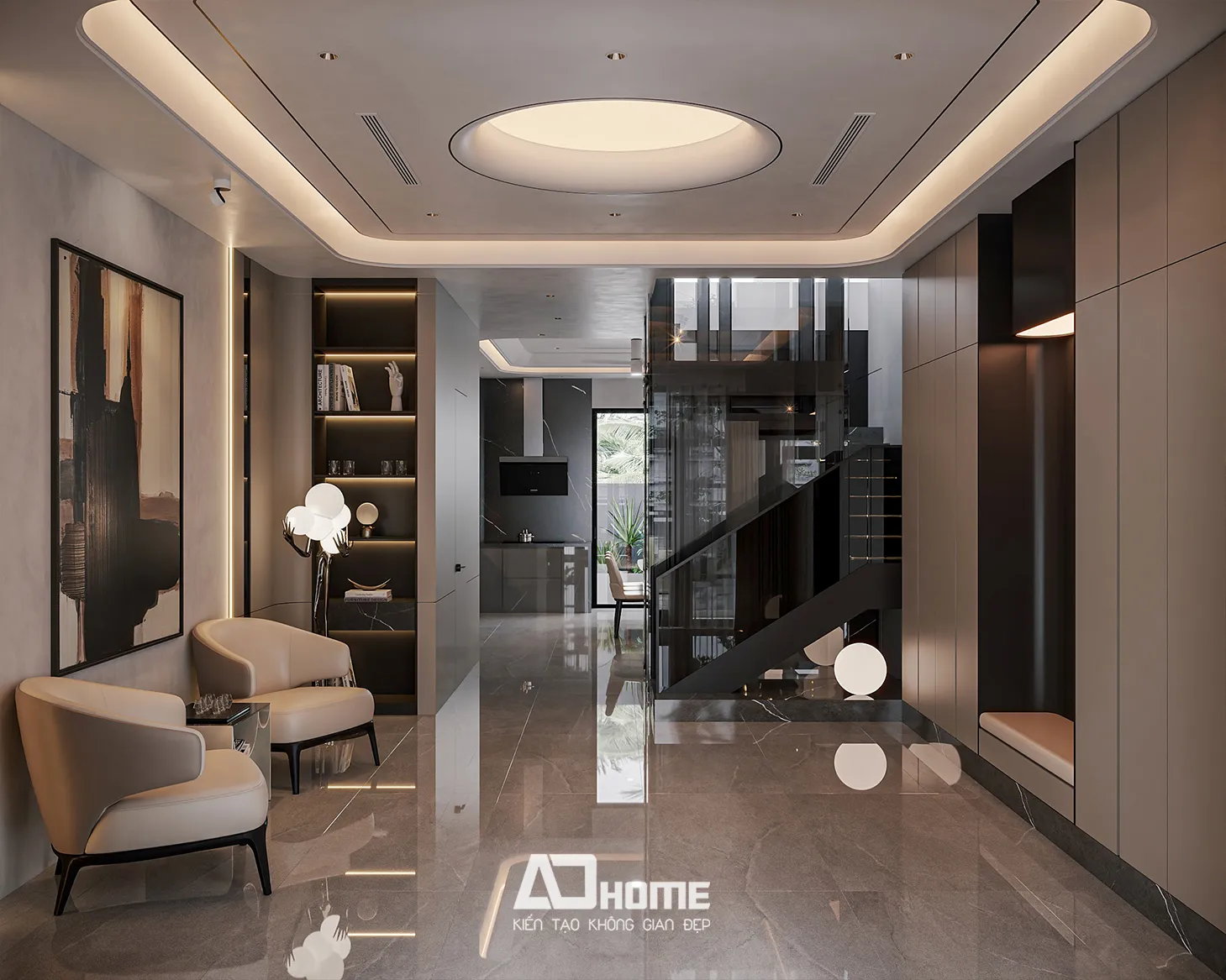  Thiết kế liền kề Vinhomes tối ưu công năng với hệ tủ âm tường