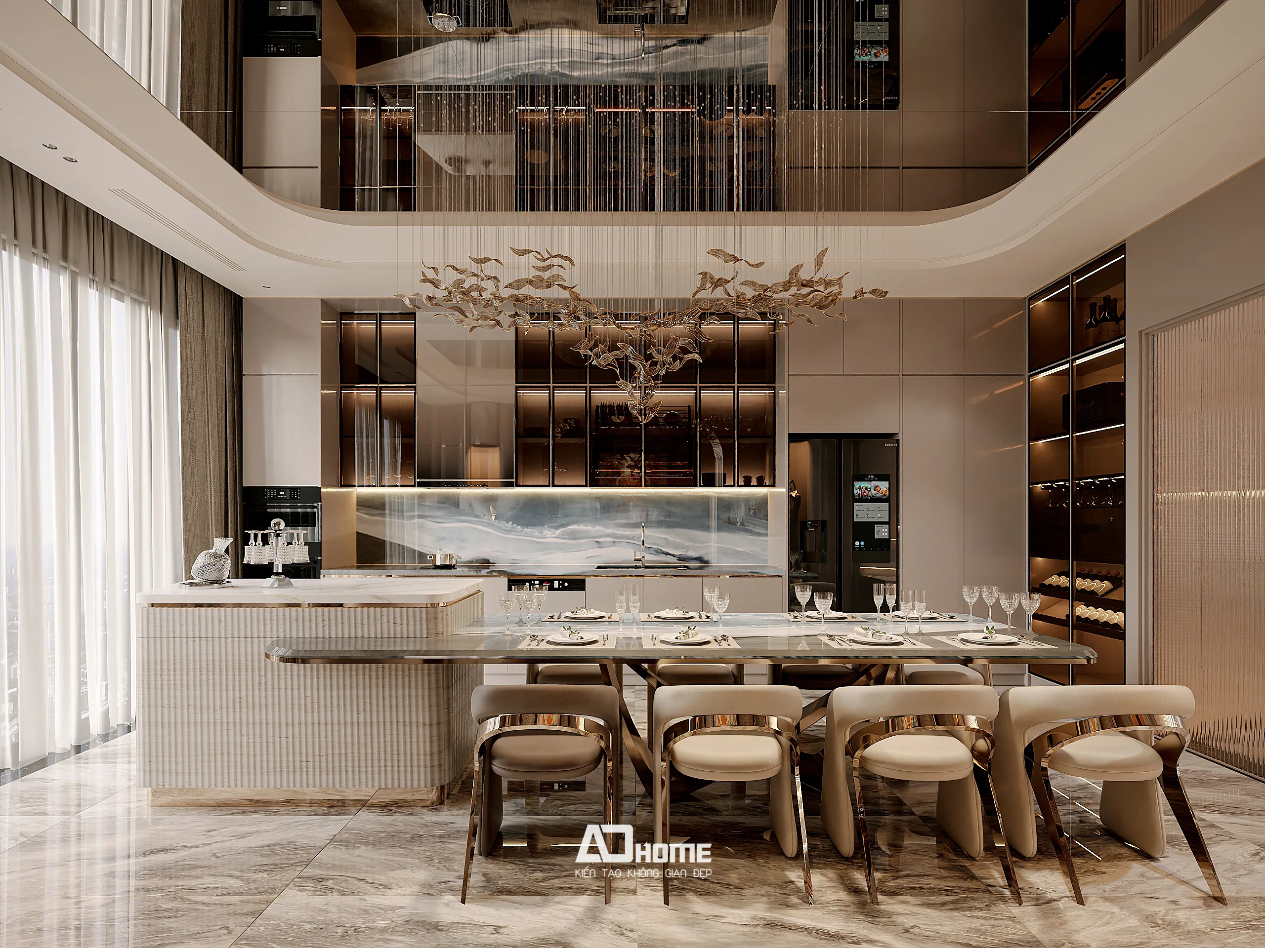 Thiết kế nội thất biệt thự modern luxury sang trọng