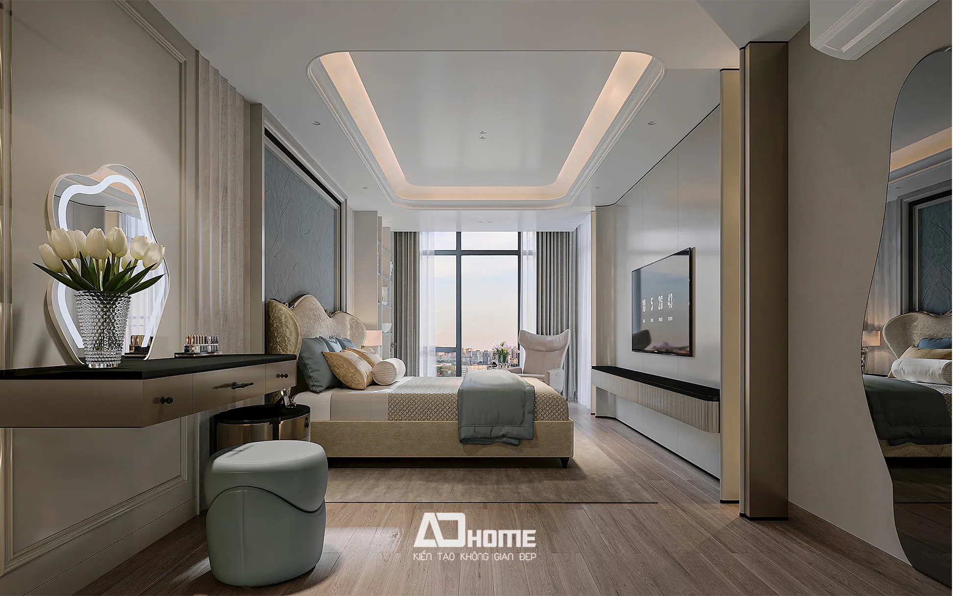 Tận dụng khoảng thông tầng khi thiết kế nội thất nhà liền kề Vinhomes