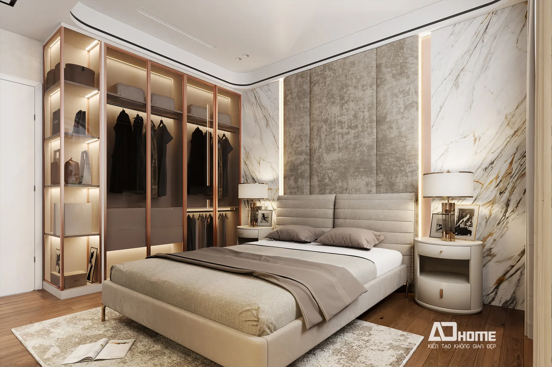 Thiết kế nội thất hiện đại căn hộ 1PN