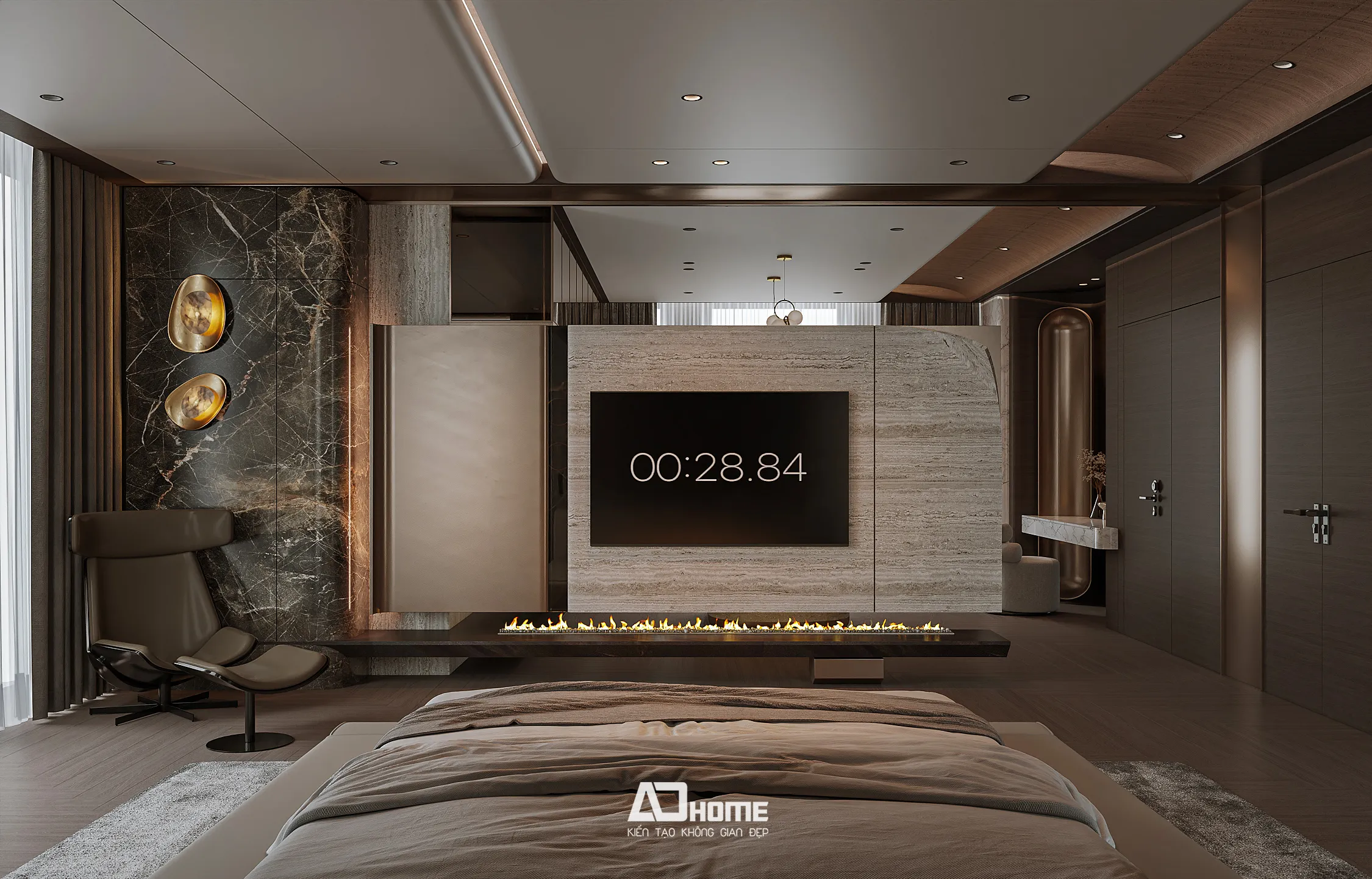 Thiết kế nội thất hiện đại chung cư 3PN sang trọng cho gia đình đa thế hệ