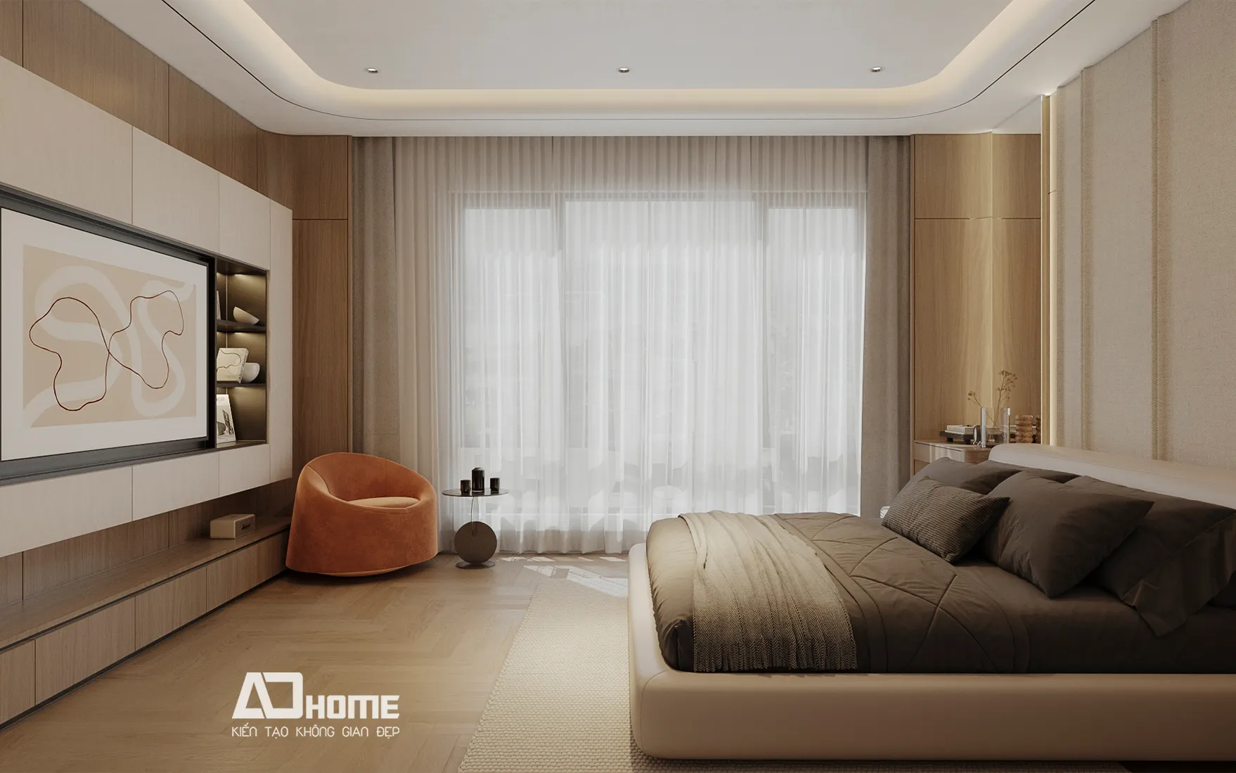 Thiết kế nội thất nhà liền kề Vinhomes phong cách tối giản thông thoáng và gọn gàng