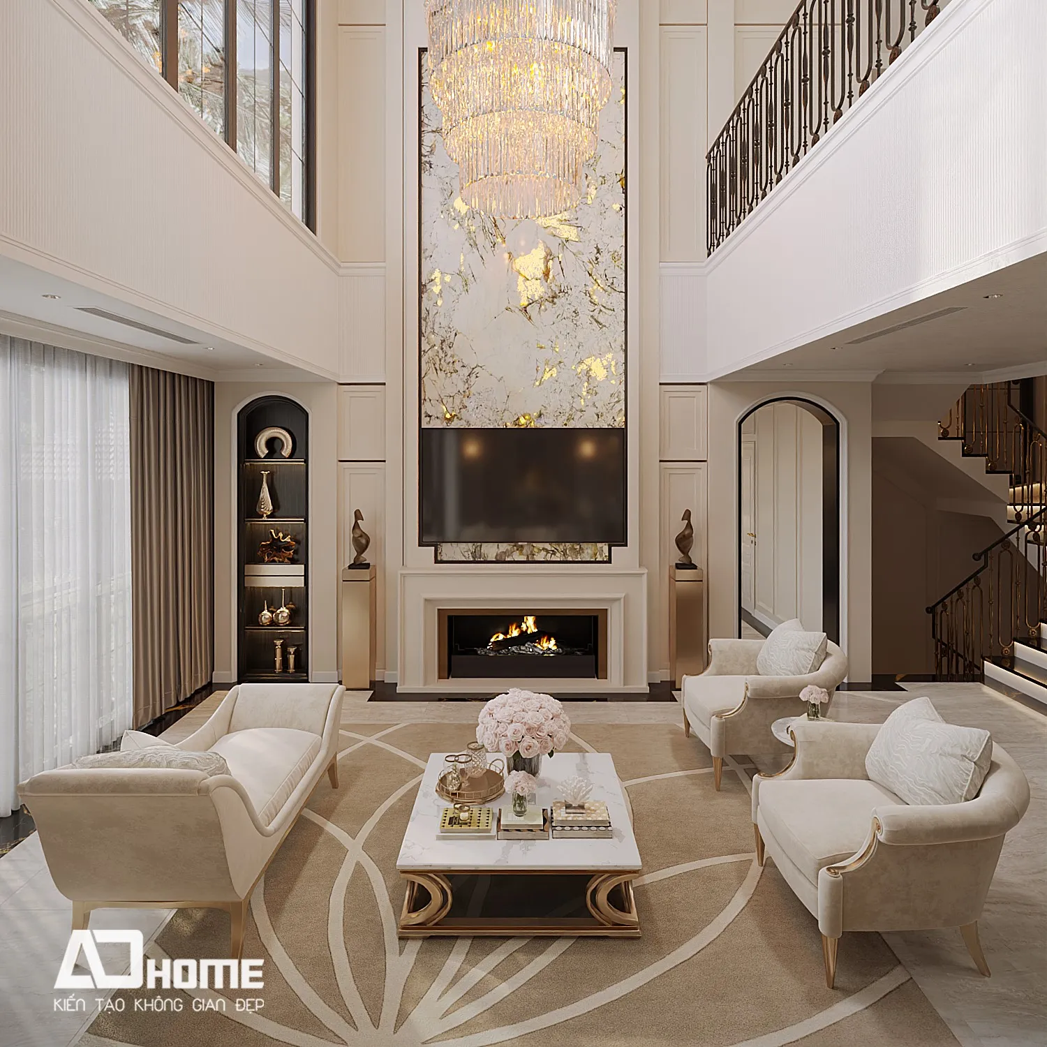 Thiết kế nội thất Vinhomes biệt thự phong cách Neo Classic