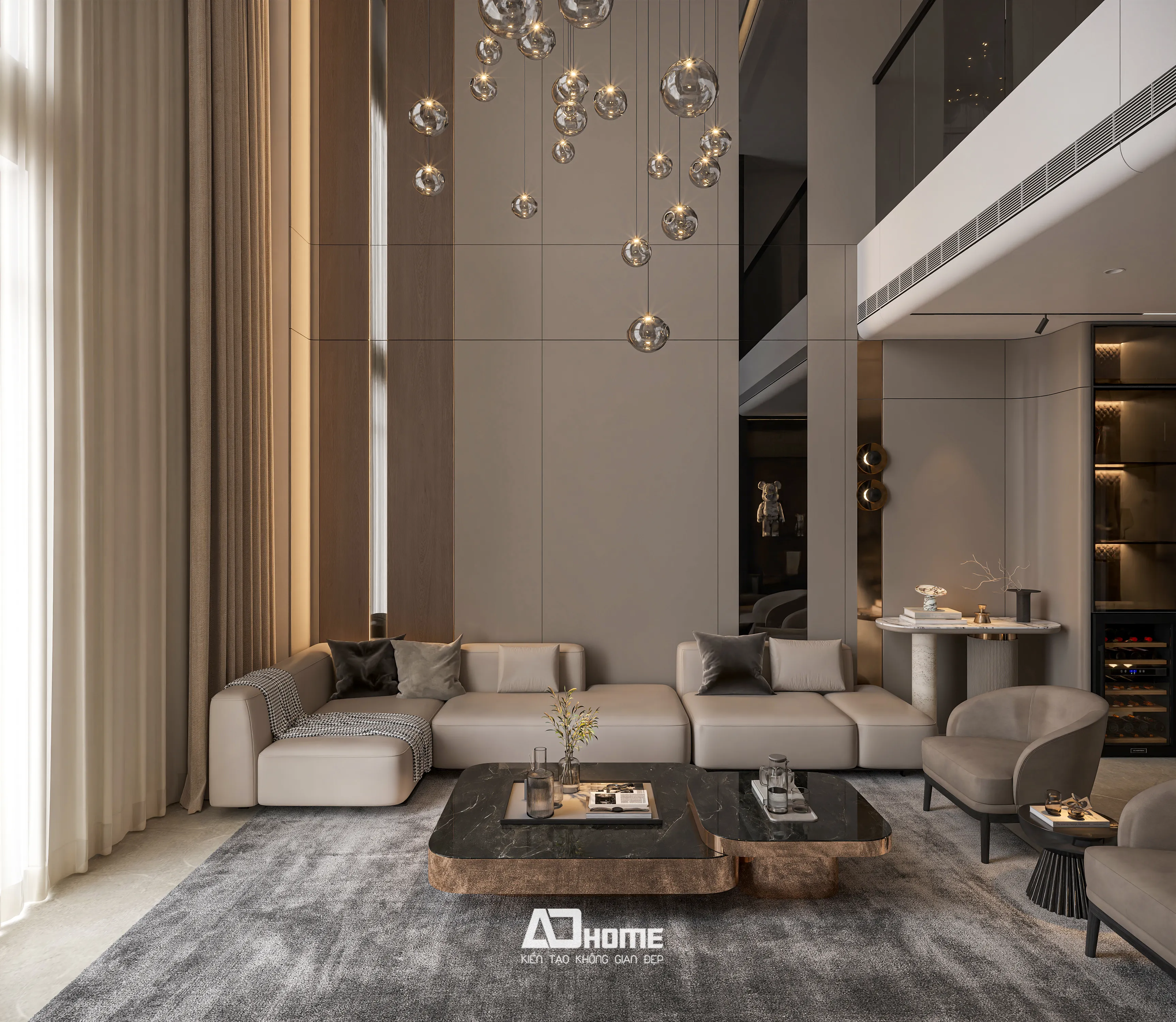 Thiết kế nội thất Vinhomes phòng khách sang trọng