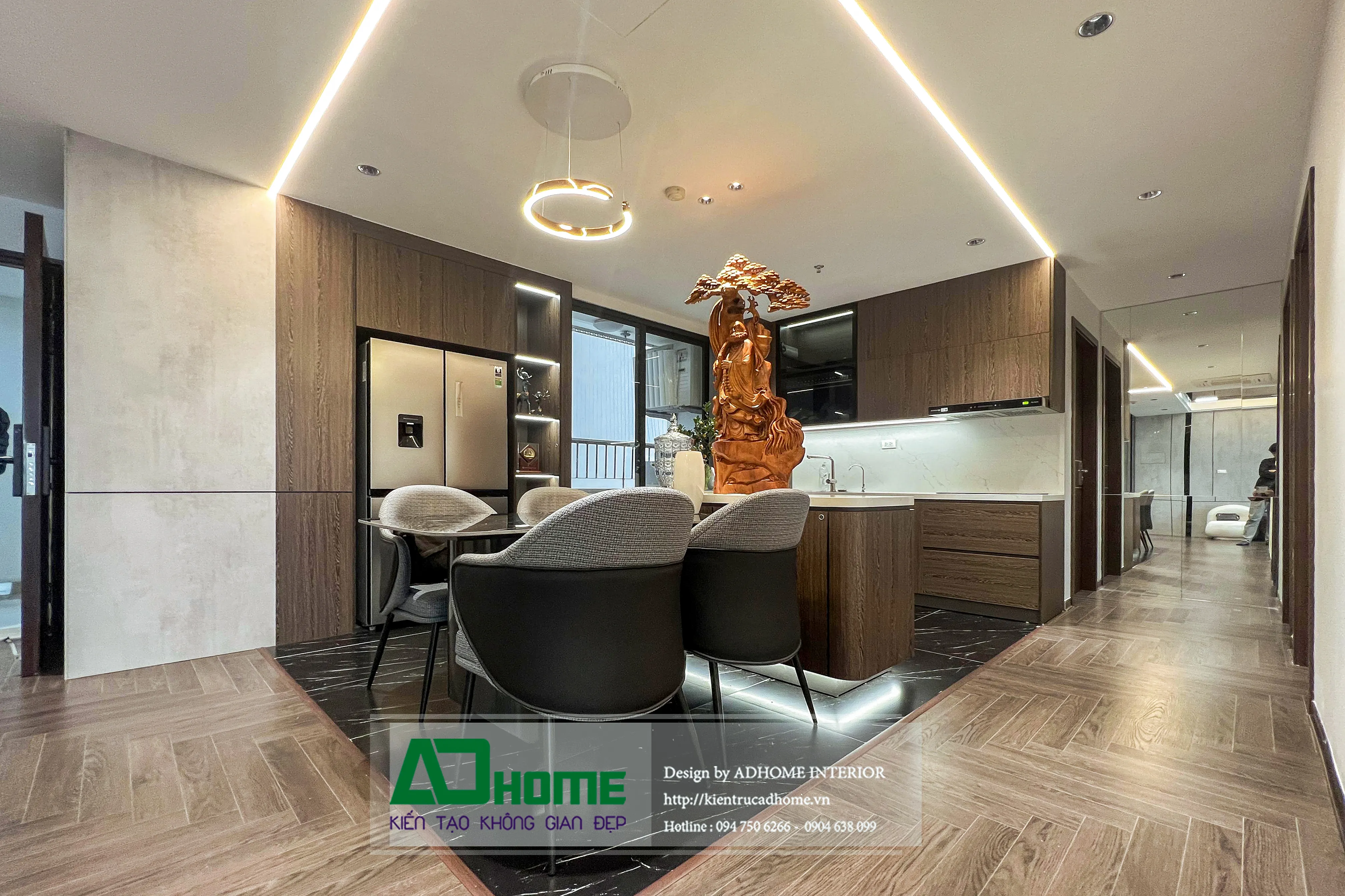 Thiết kế thi công nội thất căn hộ hiện đại trọn gói 02