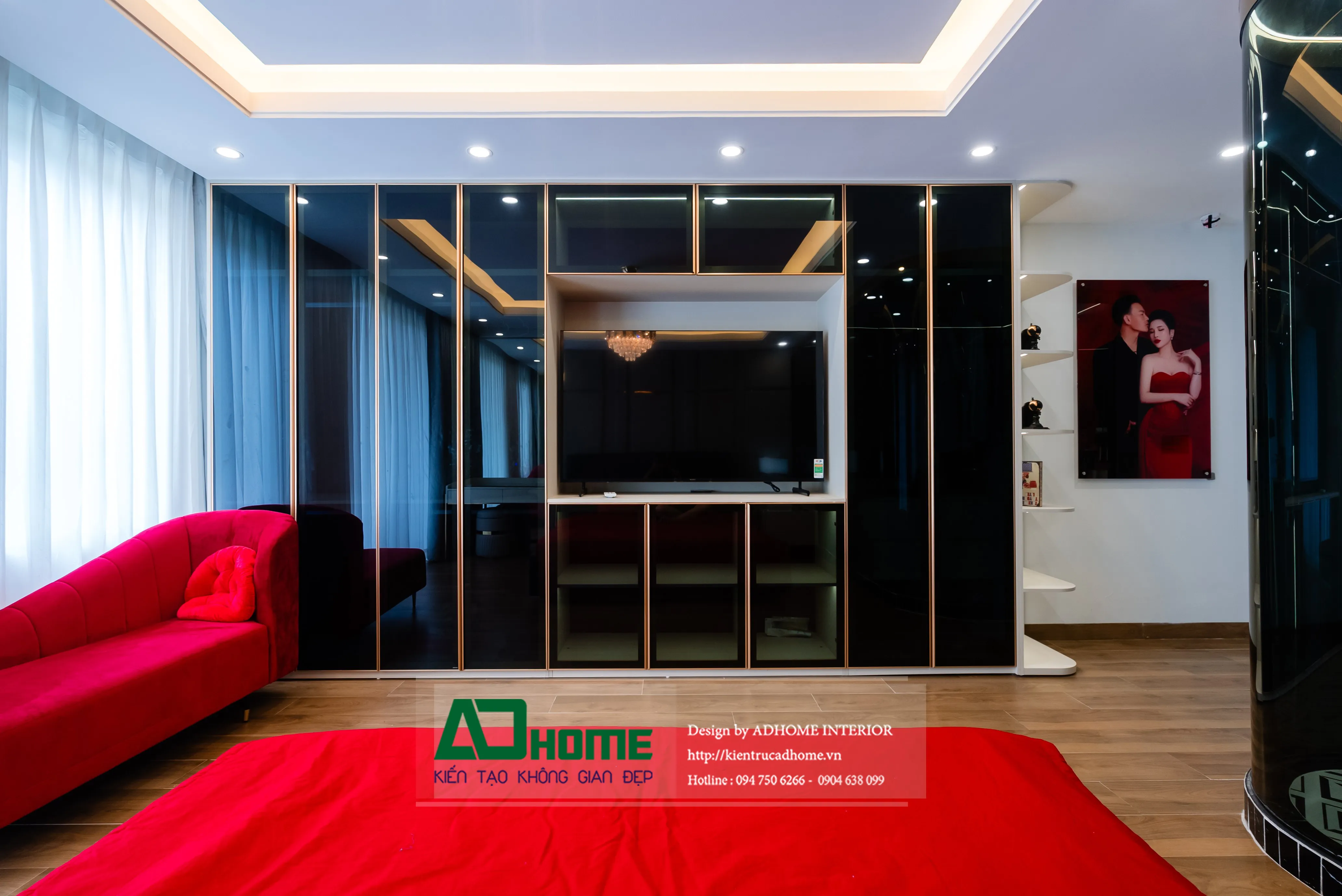 Thiết kế thi công hoàn thiện nội thất phòng ngủ cho biệt thự 02