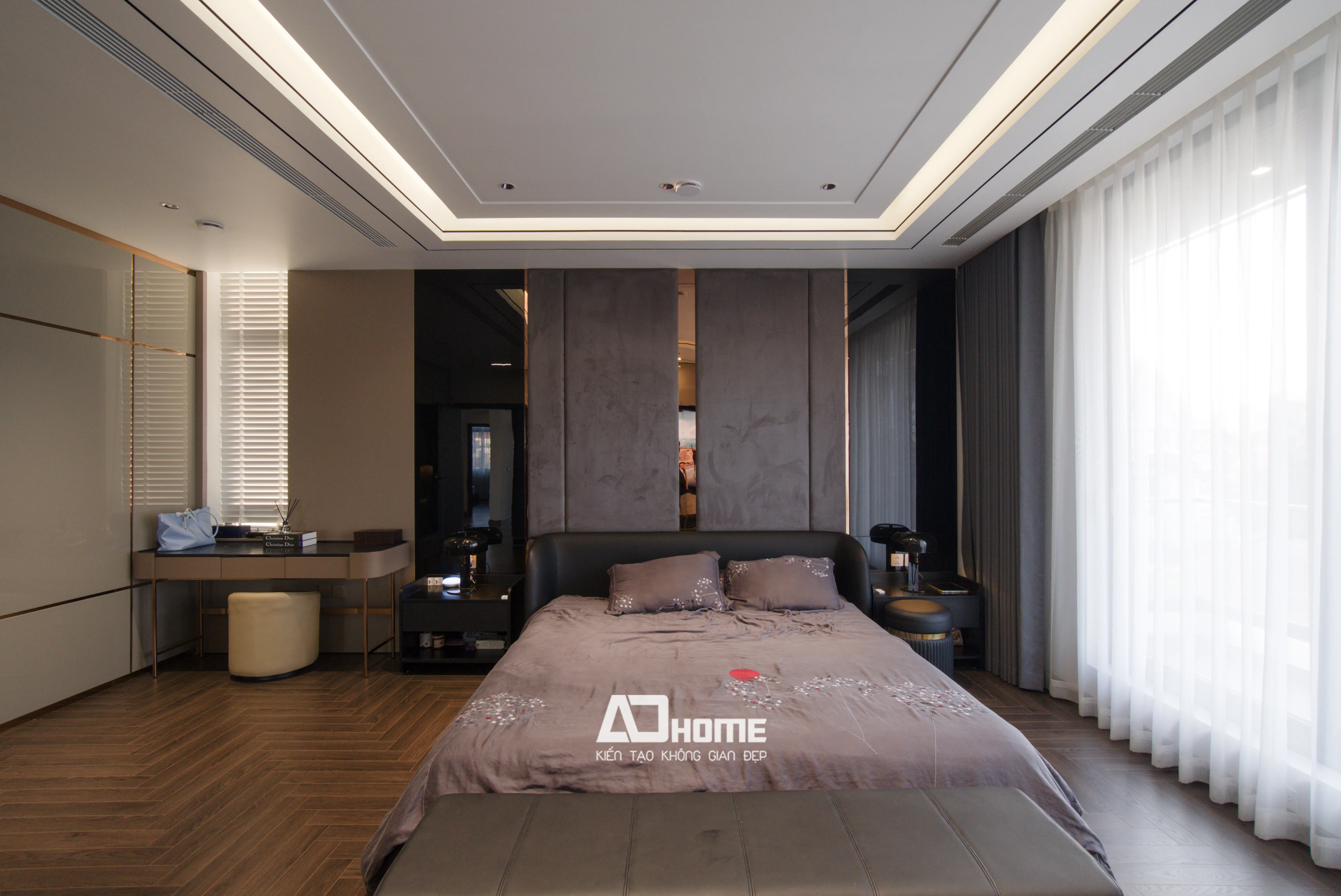 Thiết kế thi công hoàn thiện nội thất phòng ngủ cho villa 01