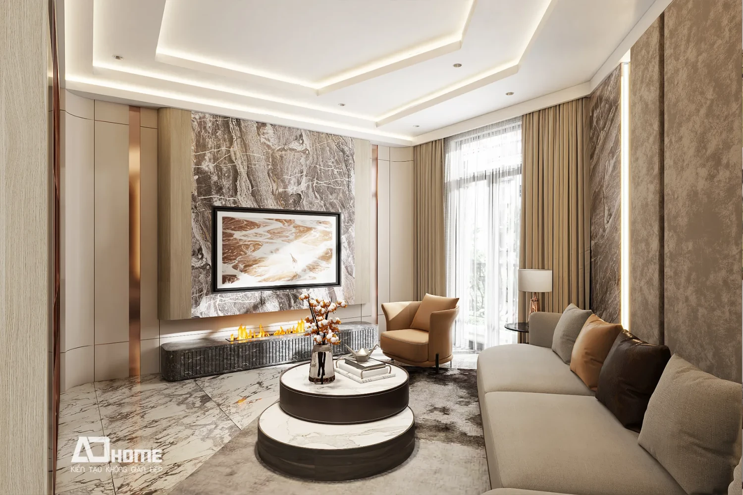 Thi công nội thất biệt thự Vinhomes chuyên nghiệp: Giải pháp hoàn thiện trọn gói từ ADHome