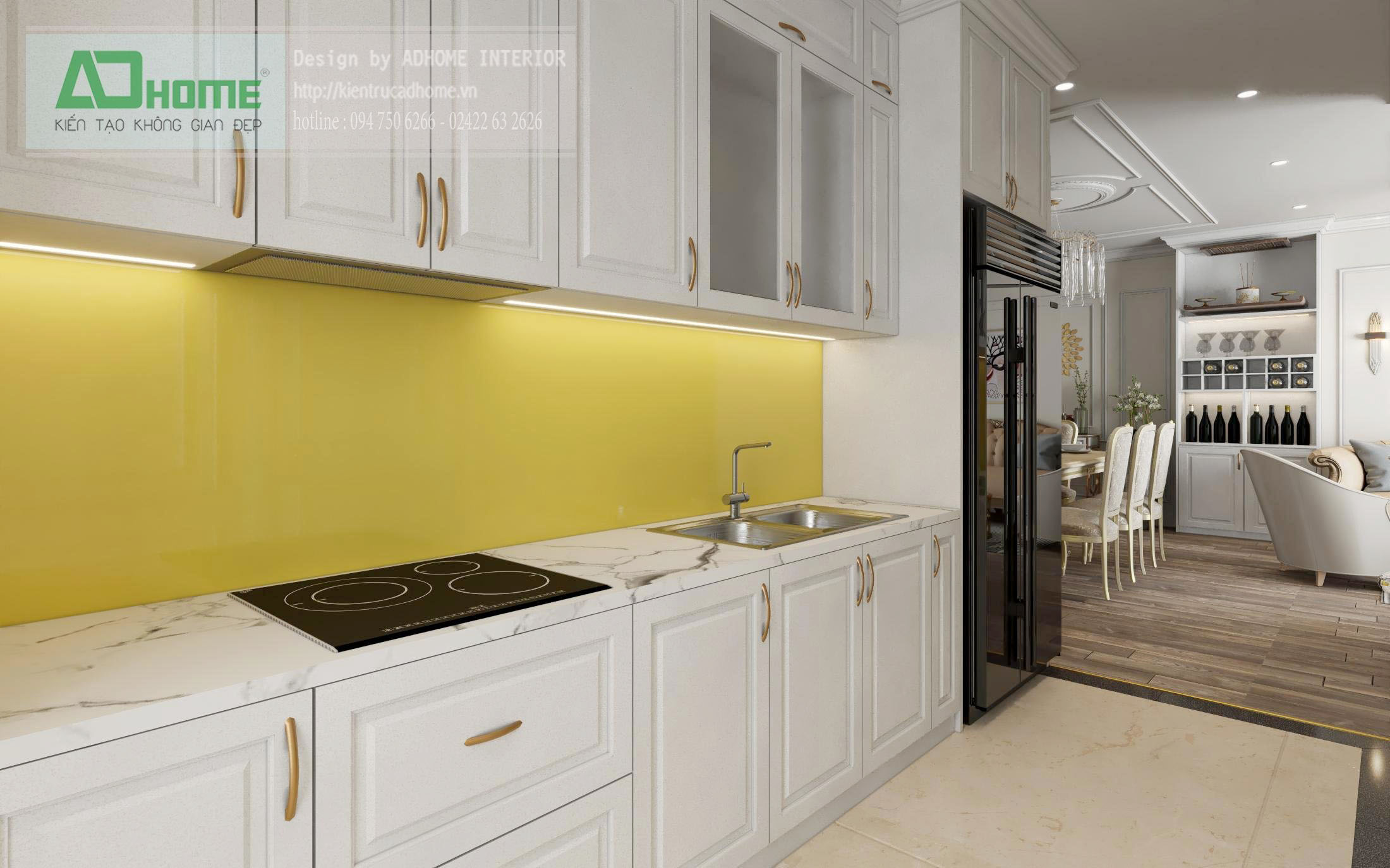  Thiết kế nội thất phòng Bếp căn hộ Tecco Tứ Hiệp - Hiện đại