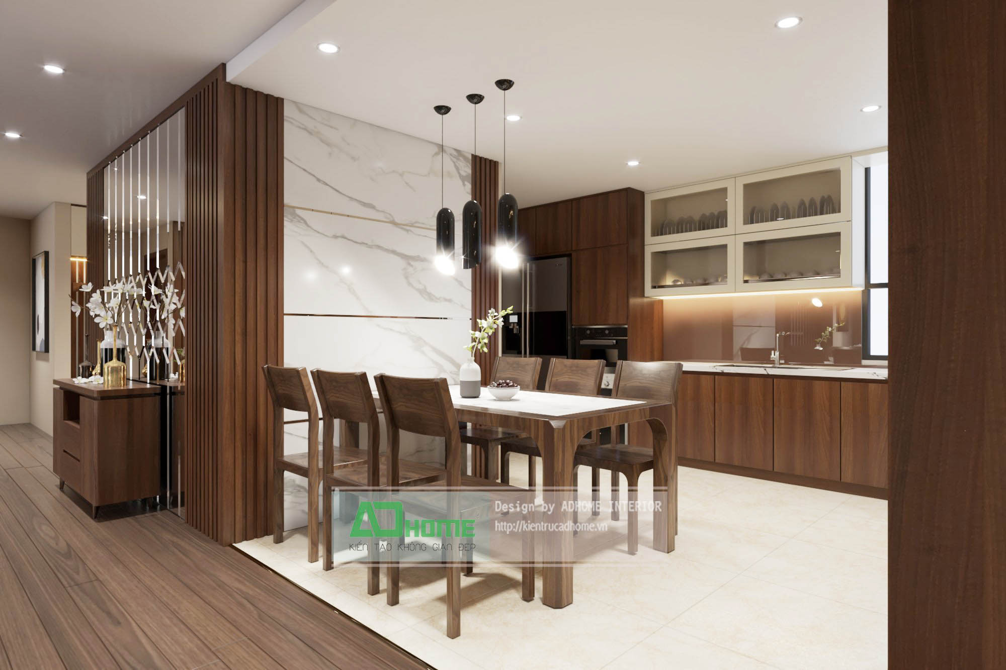 Goldmarkcity - Thiết kế và thi công nội thất căn hộ 07 Sapphire2 - 173m2 - Phong cách Hiện Đại