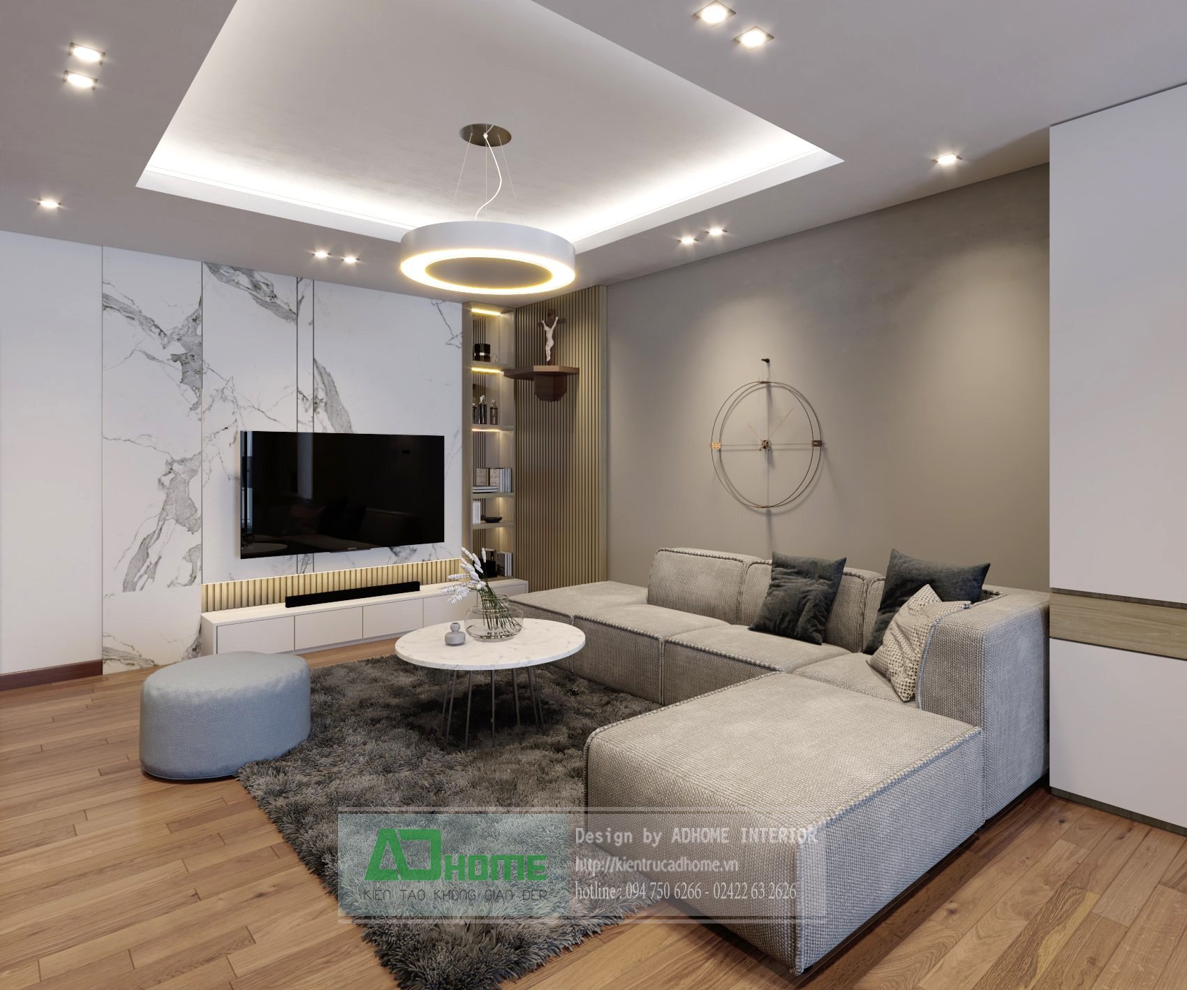 Thiết kế nội thất chung cư Trương Định - Phong cách Hiện đại